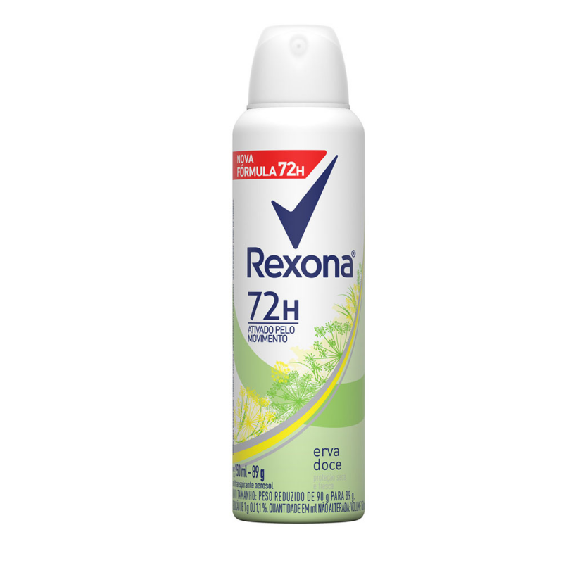 DESODORANTE AEROSOL REXONA ERVA DOCE 48H 150ML