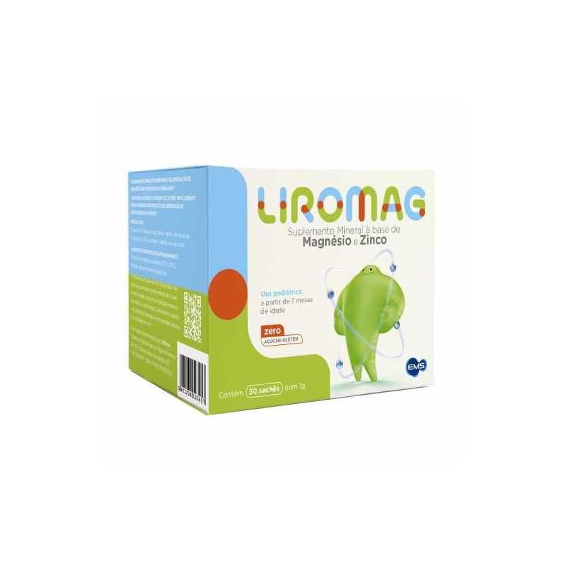 LIROMAG MAGNÉSIO E ZINCO INFANTIL COM  30 SACHES