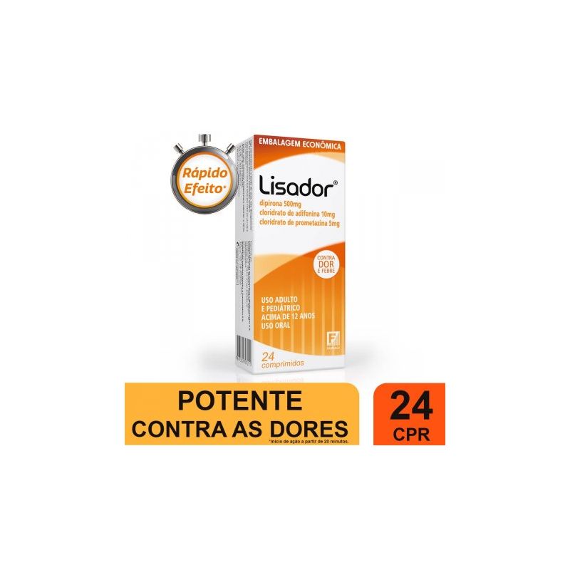 LISADOR 500+5+10MG  COM 24 COMPRIMIDOS