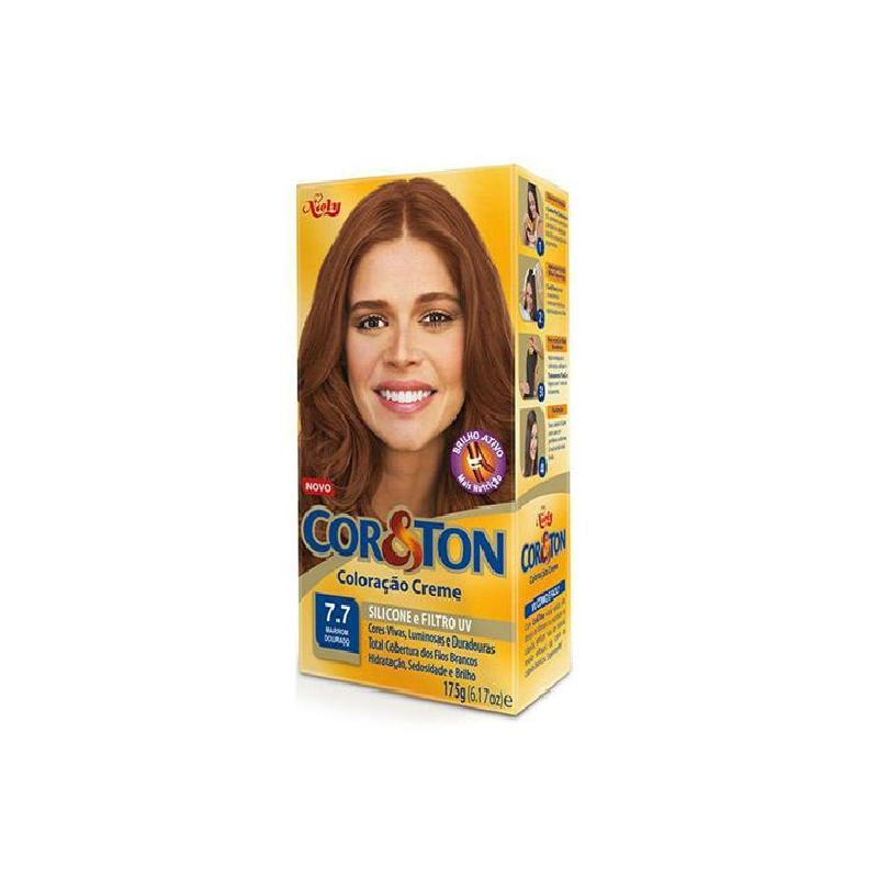 TINTURA COR&TON 7.7 MARROM DOURADO