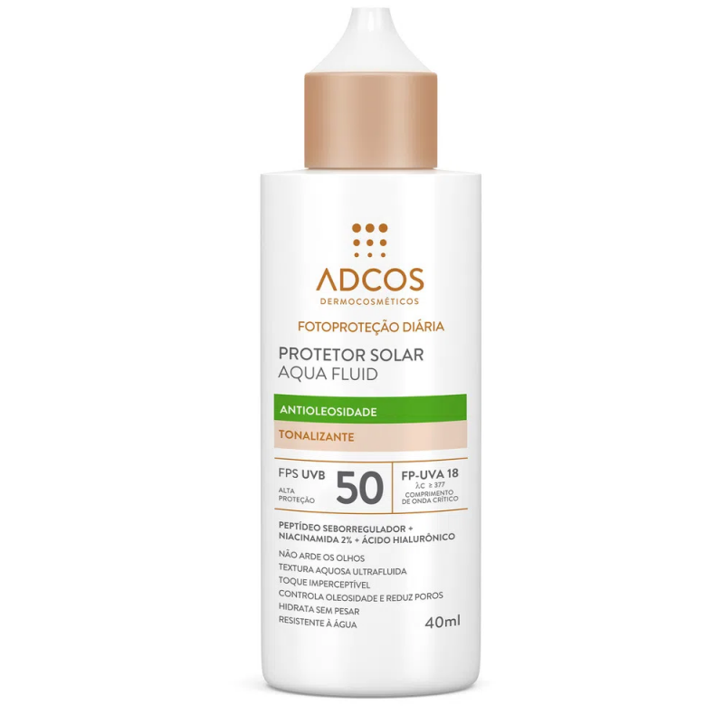 PROTETOR SOLAR ADCOS FPS50 ANTIOLEOSIDADE TONALIZANTE 40ML