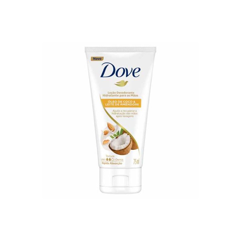 LOÇÃO HIDRATANTE DOVE OLEO DE COCO E LEITE DE AMENDOAS 75ML