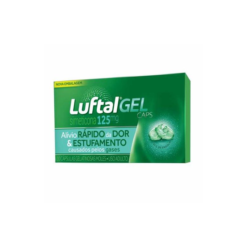 LUFTAL GEL 125MG COM 10 CAPSULAS
