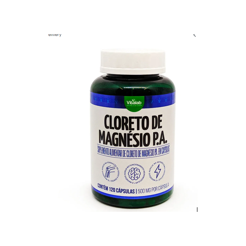 CLORETO DE MAGNESIO P.A COM 120 CÁPSULAS VITALAB