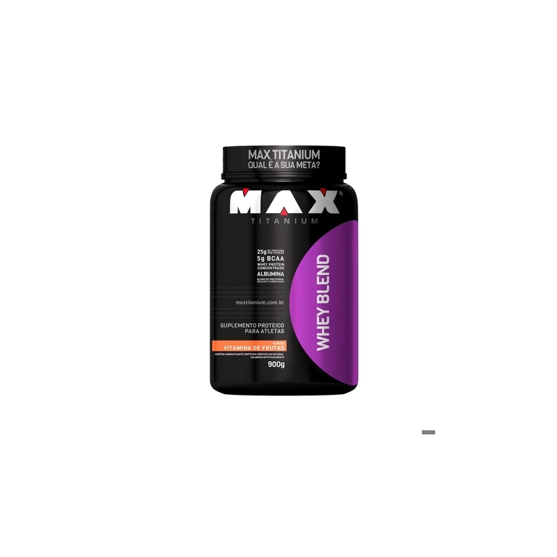 WHEY BLEND MAX TITANIUM VITAMINA DE FRUTAS, COM 900G