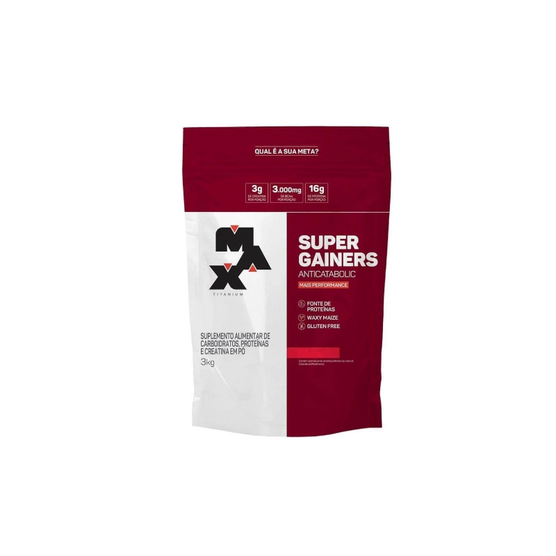 SUPER GAINER VITAMINA DE FRUTAS MAX TITANIUN 3,0KG ORIGINAL