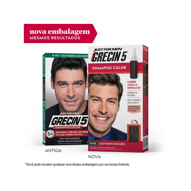 GRECIN 5 CASTANHO ESCURO SHAMPOO COLOR