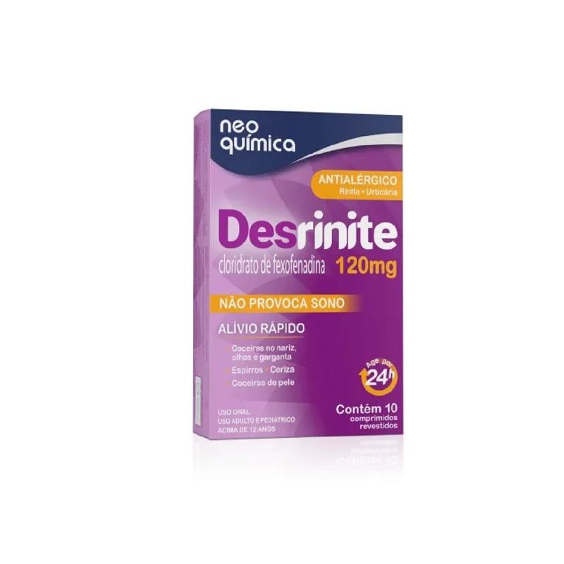 DESRINITE 120MG COM 10 COMPRIMIDOS-NEOQUIMICA-