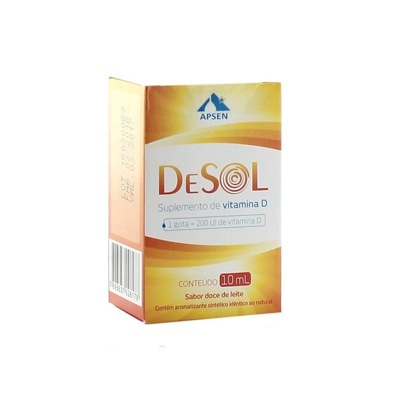 DESOL GOTAS SABOR DOCE DE LEITE COM  10ML 
