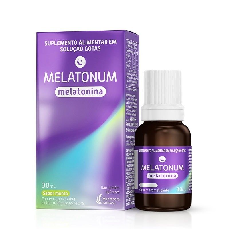 MELATONUM MELATONINA SABOR MENTA GOTAS COM 30ML 