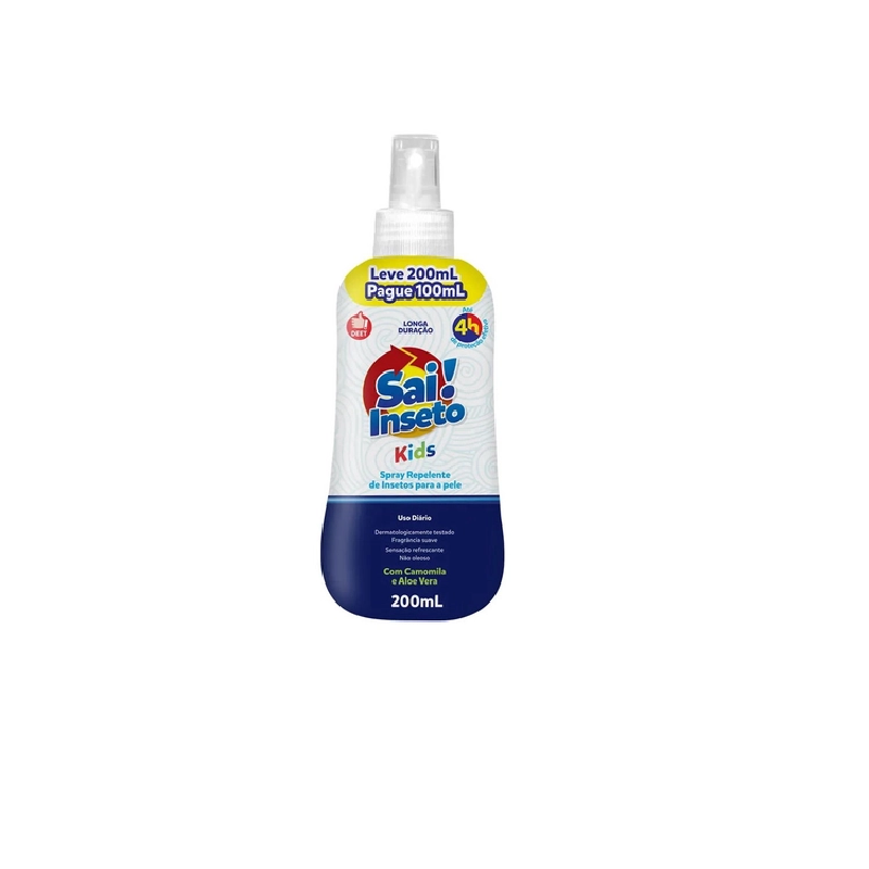 REPELENTE SPRAY SAI! INSETO KIDS LEVE 200ML PAGUE 100ML