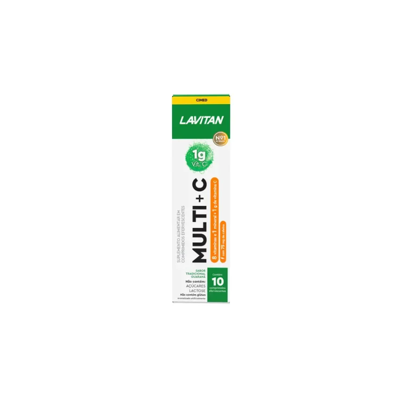 LAVITAN 1G POWER +C COM 10 COMPRIMIDOS GUARANA