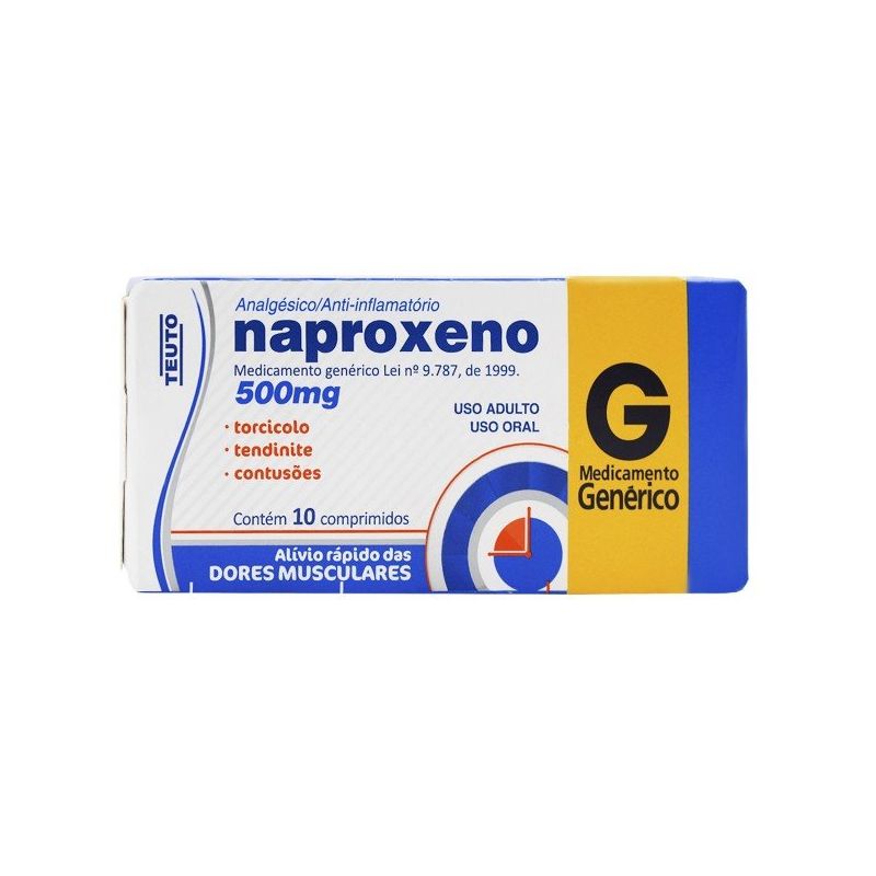 NAPROXENO 500MG COM 10 COMPRIMIDOS TEUTO 