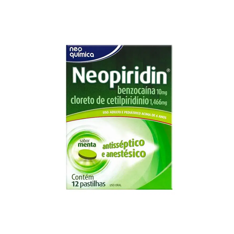 NEOPIRIDIN 12 PASTILHAS- NEO QUIMICA-