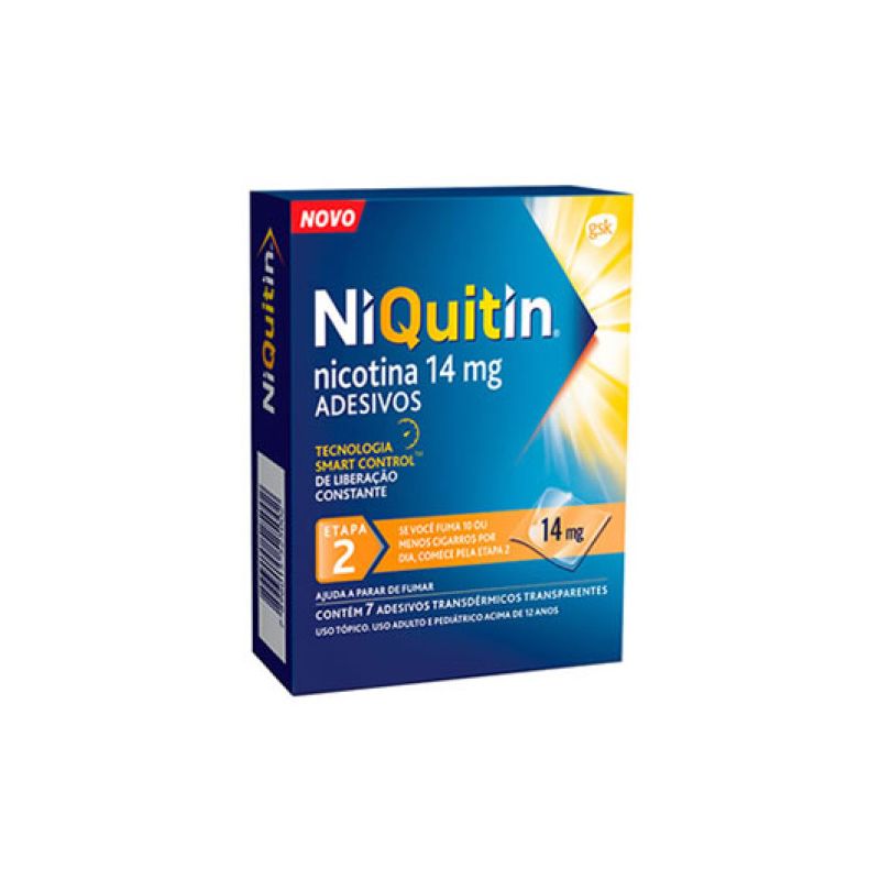 NIQUITIN * 14MG COM 7 ADESIVOS TRANSPARENTES