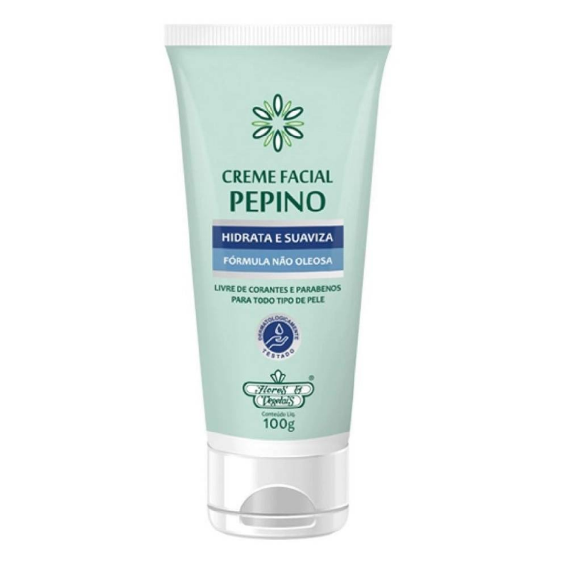 CREME FACIAL FLORES E VEGETAIS PEPINO 100G