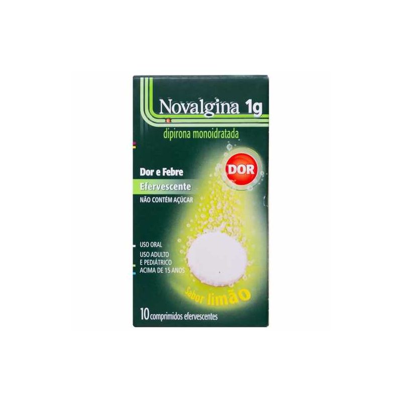 NOVALGINA 1G EFERVESCENTE COM 10 COMPRIMIDOS - VALIDADE 07/2026