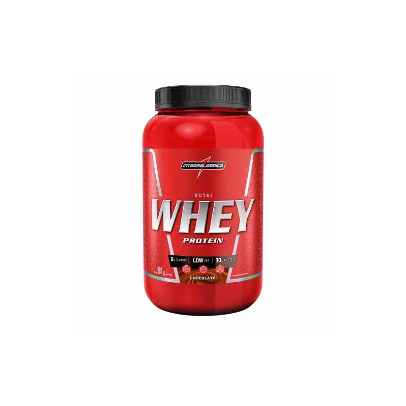 NUTRI WHEY PROTEIN INTEGRALMEDICA CHOCOLATE POTE COM 907G