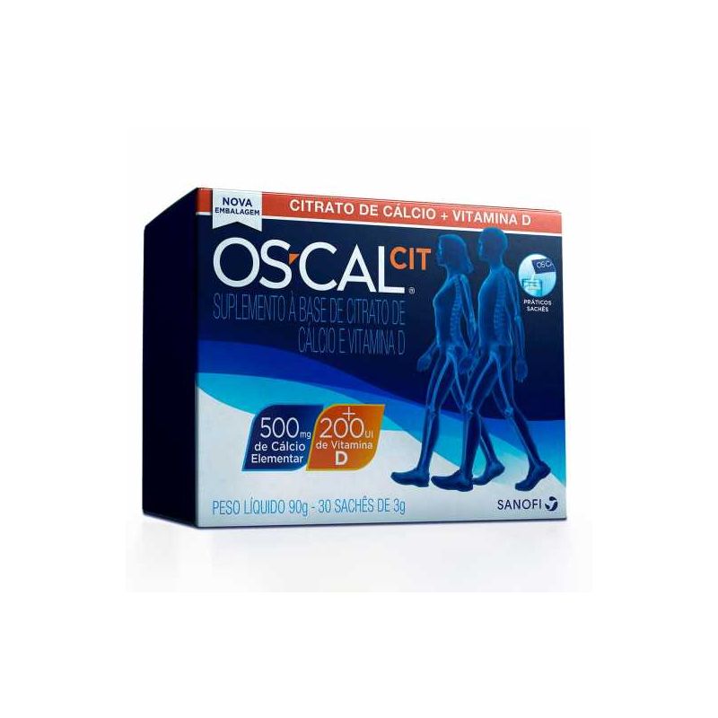 OS-CAL CIT 200UI COM 30 SACHES DE 3 GRAMAS-SANOFI-