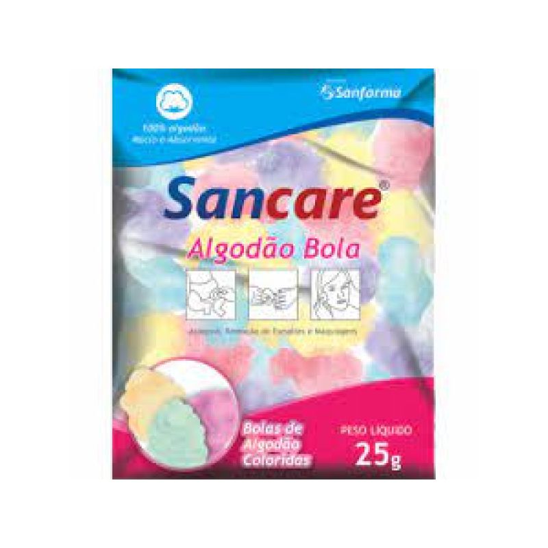 ALGODÃO SANFARMA BOLA COLORIDA 25G