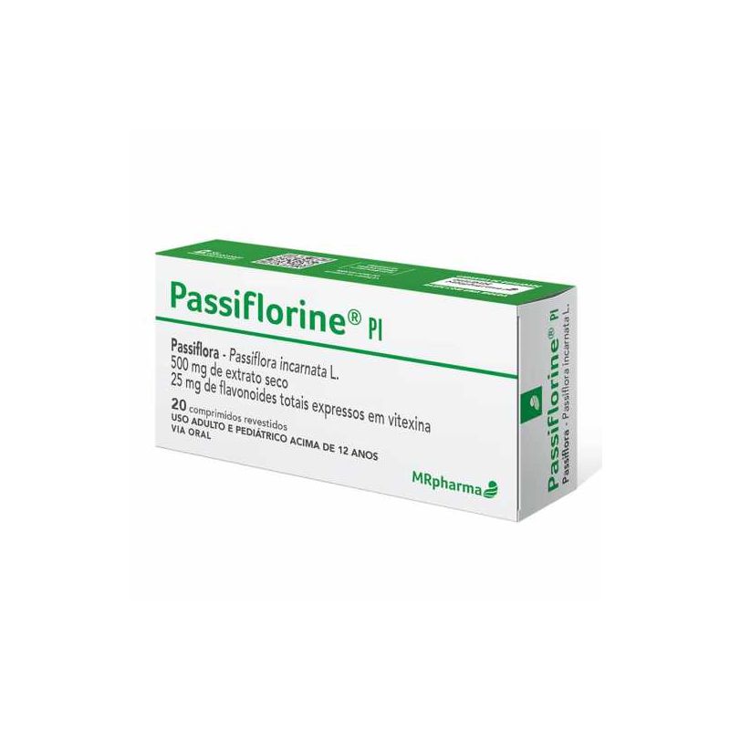 PASSIFLORINE PI 500MG+25MG COM 20 COMPRIMIDOS-MRPHARMA-