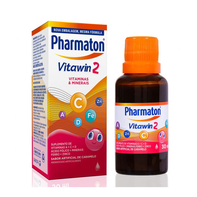 PHARMATON VITAWIN 2 SABOR CARAMELO COM 30ML