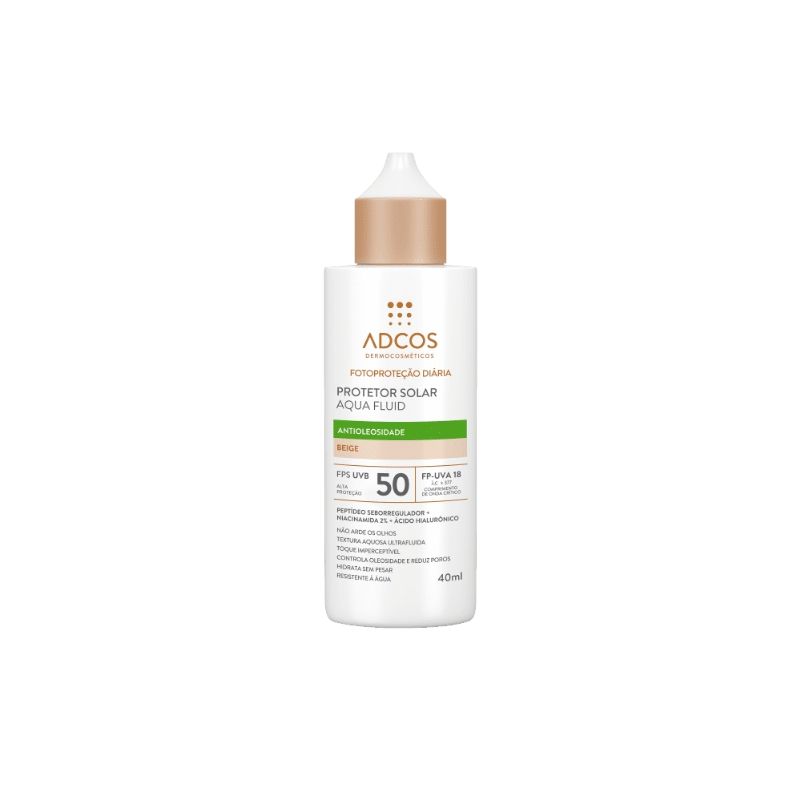 PROTETOR SOLAR ADCOS FPS50 ANTIOLEOSIDADE BEIGE 40ML