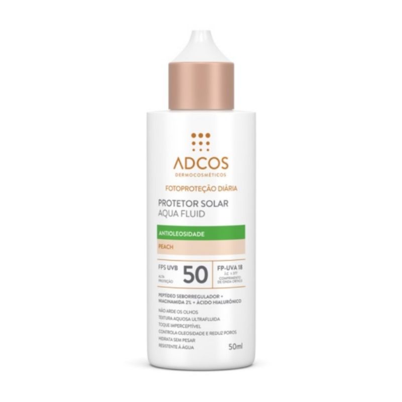 PROTETOR SOLAR ADCOS FPS50 ANTIOLEOSIDADE PEACH 40ML