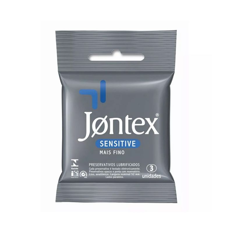 PRESERVATIVO JONTEX SENTIVE COM 3 UNIDADES