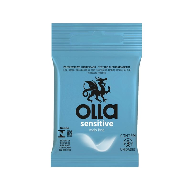 PRESERVATIVO OLLA SENSITIVE COM 3 UNIDADES