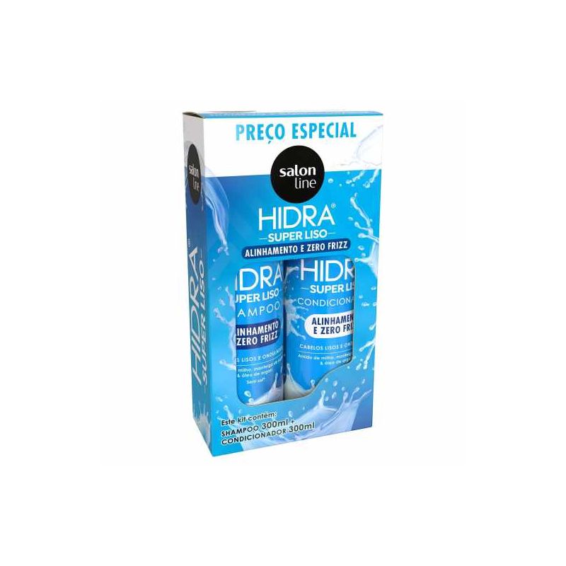 KIT SALON  SHAMPOO+CONDICIONADOR SUPER LISO 300ML