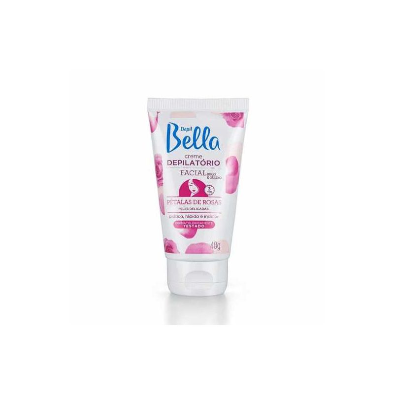 CREME DEPILATÓRIO FACIAL PÉTALAS DE ROSAS BELLA 40G
