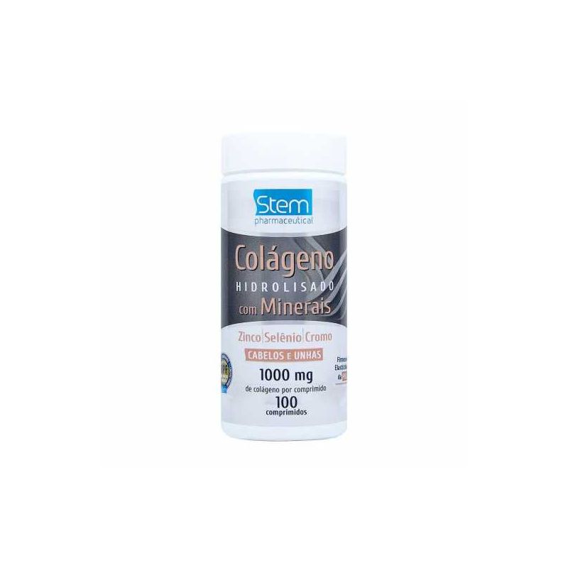 STEM COLÁGENO HIDROLISADO CABELOS E UNHAS 1000MG COM 100COMP