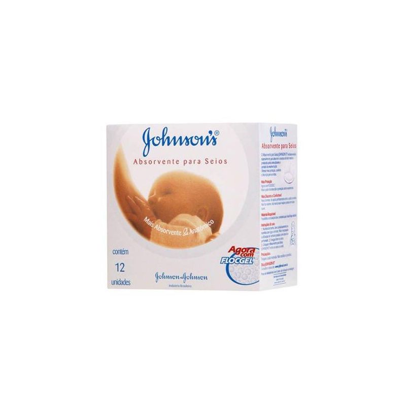 ABSORVENTE PARA SEIOS JOHNSONS COM 12 UNIDADES