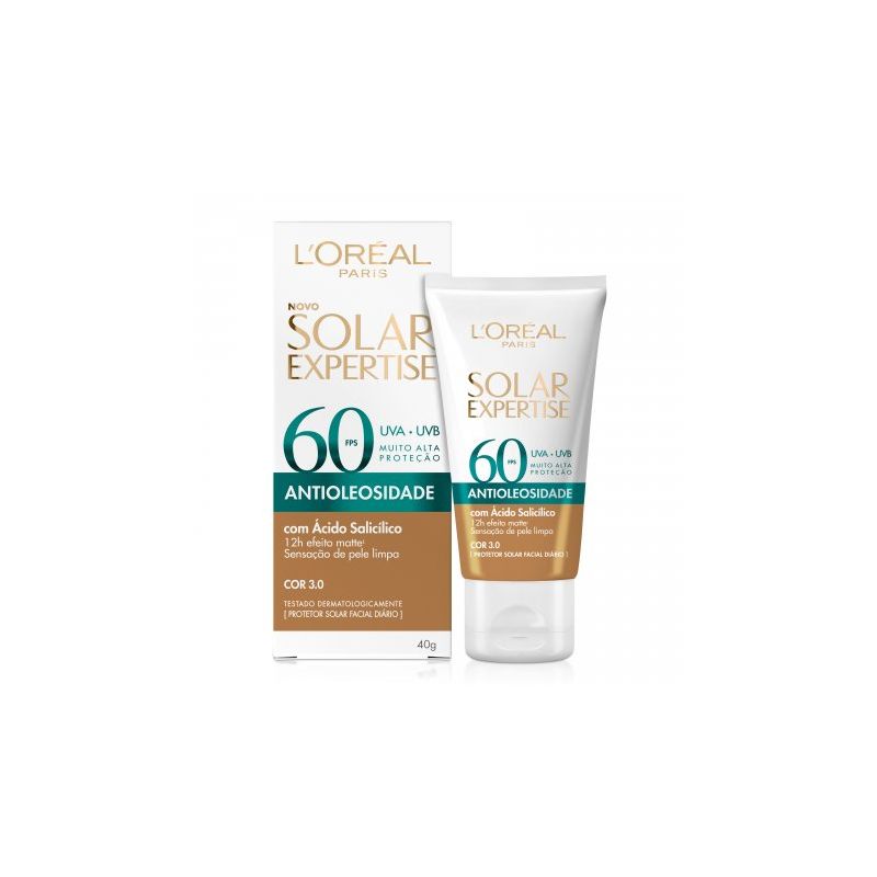 PROTETOR EXPERTISE LOREAL  COR 3.0 ANTIRRUGAS FPS60 COM 40G