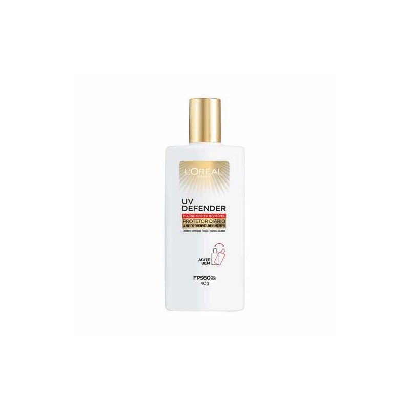 PROTETOR SOLAR FACIAL L'ORÉAL UV DEFENDER FLUIDO FPS60 40G