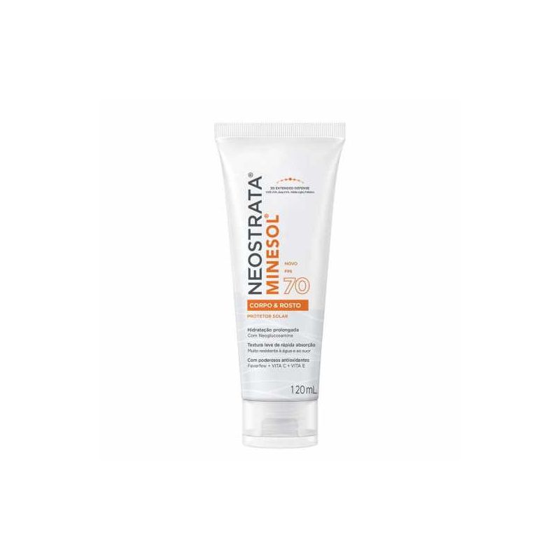 MINESOL PROTETOR SOLAR NEOSTRATA FPS 70 CORPO E ROSTO 120ML