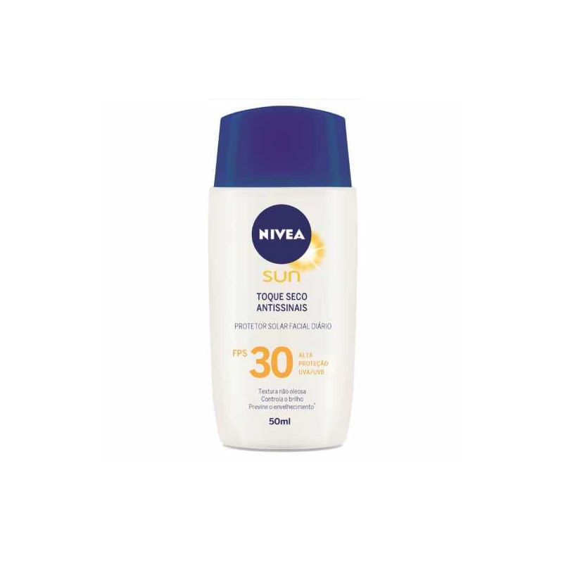 PROTETOR SOLAR NIVEA SUN TOQUE SECO ANTISSINAIS FPS30 50ML