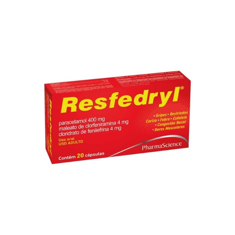 RESFEDRYL COM 20 CÁPSULAS-PHARMASCIENCE-
