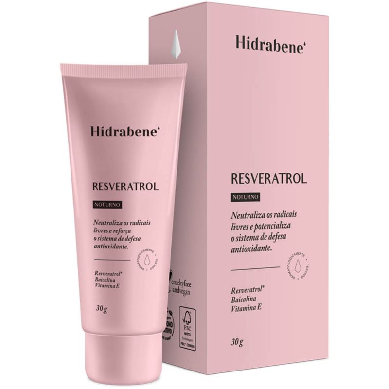 HIDRABENE RESVERATROL NOTURNO COM 30 GRAMAS 