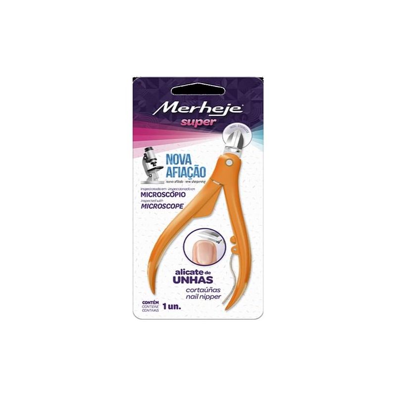 ALICATE PARA UNHAS LARANJA SUPER  MERHEJE 