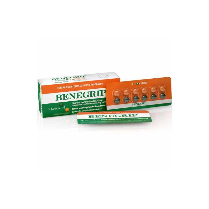 BENEGRIP 500MG COM 12 COMPRIMIDOS