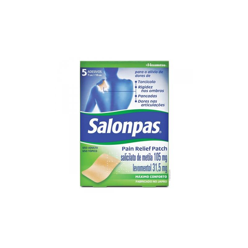 SALONPAS PAIN RELIEF PATCH COM 5 ADESIVOS