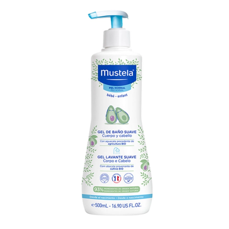GEL LEVANTE MUSTELA BEBÊ COM ABACATE ORGÂNICO  500ML