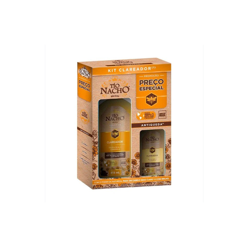 KIT TIO NACHO CLAREADOR SHAMPOO 415ML + CONDICIONADOR 200ML