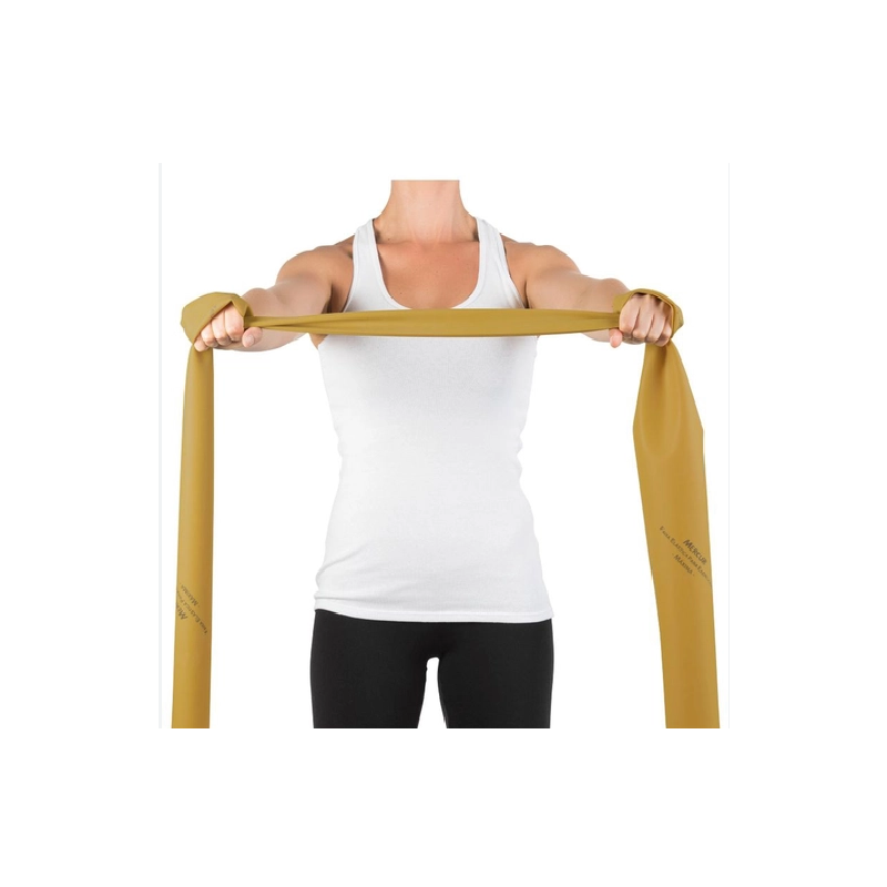 FAIXA ELASTICA EXERCICIO MERCUR DOURADA 1,5 M