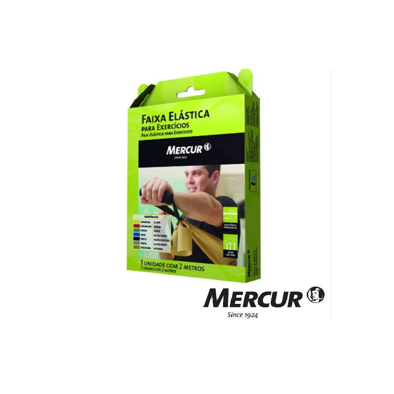 FAIXA ELASTICA EXERCICIO MERCUR PRETA 1,5 M