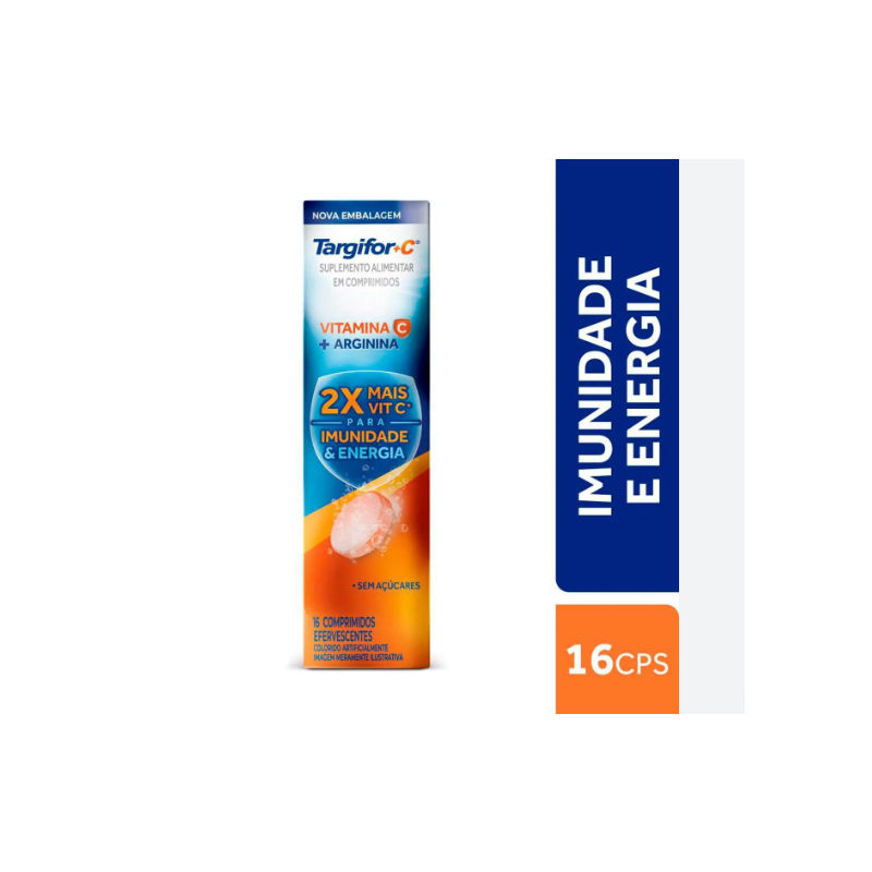 TARGIFOR C VIT + ARGININA COM 16 COMP ENFEVESCENTE
