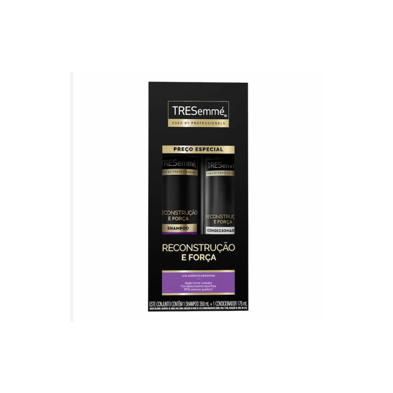 KIT SHAMPOO 350+CONDICIONADOR 175ML TRESEM RECONSTRUÇAO FORÇ