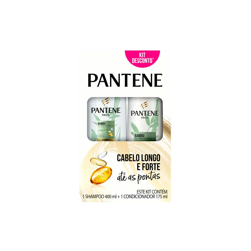 SHAMPOO PANTENE 400ML CONDICIONADOR 175ML BAMBU 